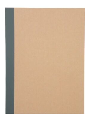 NWT Muji High Quality Paper Open-Flat Lined Notebook Tan Gray Spine 6” x 8”